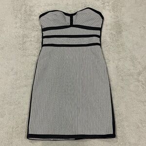 Bebe Pinstripe Corset Mini Dress Size 00